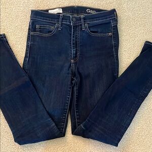 GAP 1969 Resolution True Skinny High Rise Dark Denim Jeans